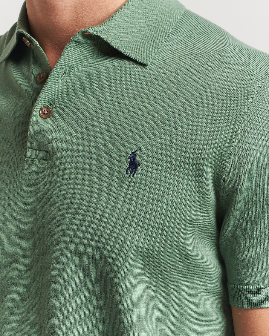 Herre | Gensere | Polo Ralph Lauren | Knitted Short Sleeve Polo Fatigue