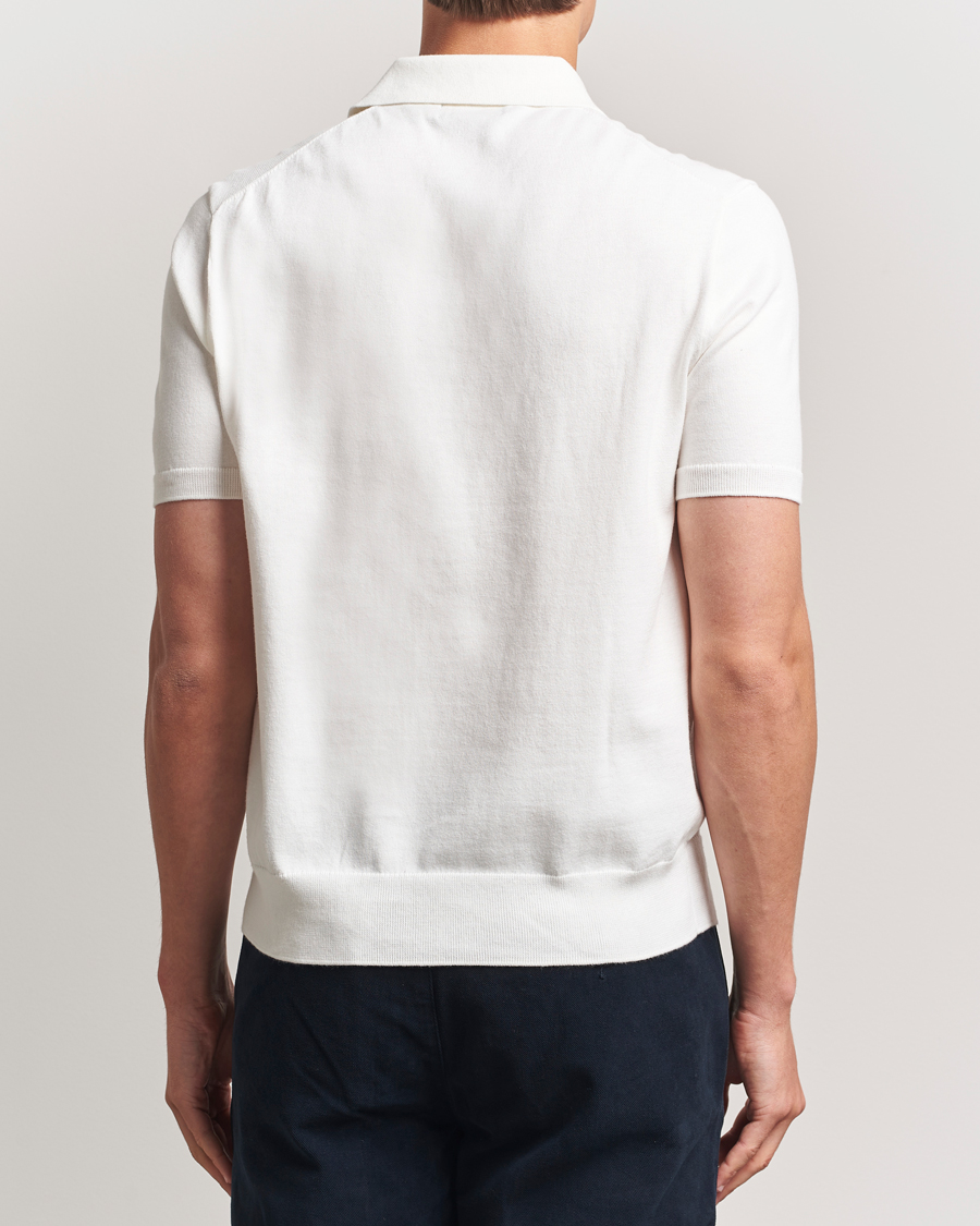Herre | Gensere | Polo Ralph Lauren | Knitted Short Sleeve Polo Deckwash White