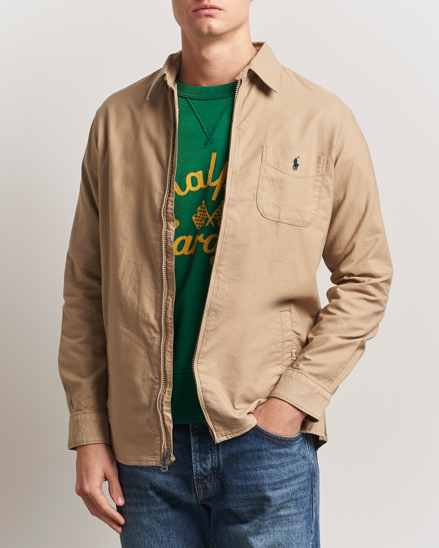 Herre | Skjorter | Polo Ralph Lauren | Garment Dyed Oxford Overshirt Surrey Tan