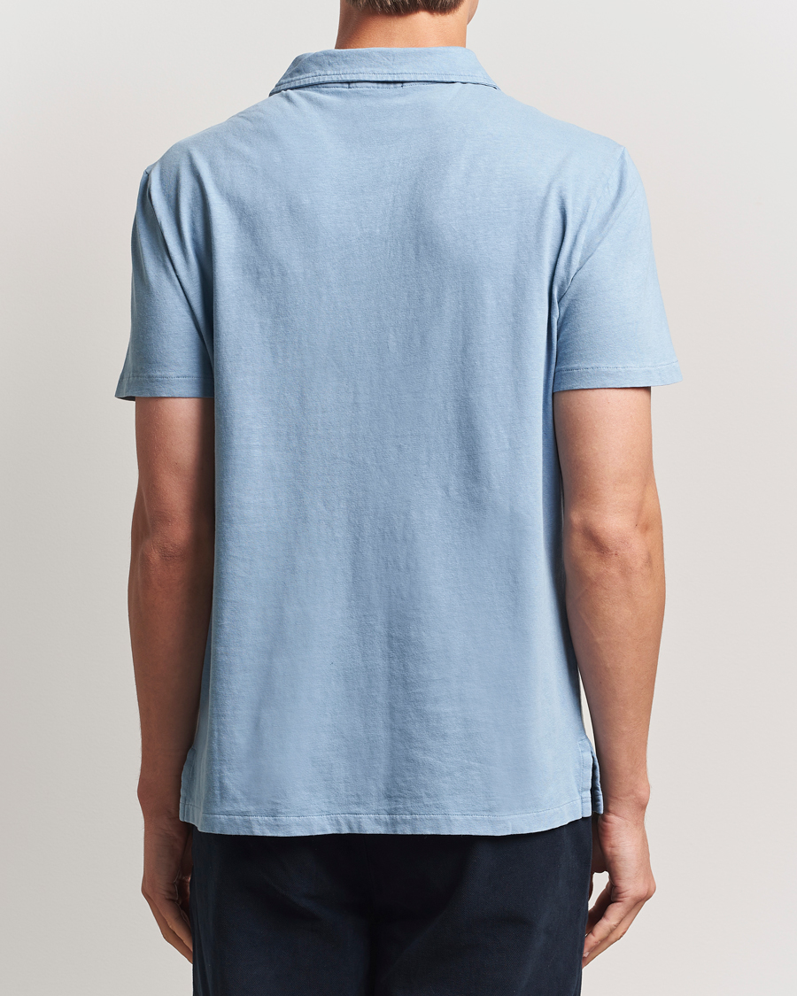 Herre | Pikéer | Polo Ralph Lauren | Johnny Cotton/Linen Polo Channel Blue