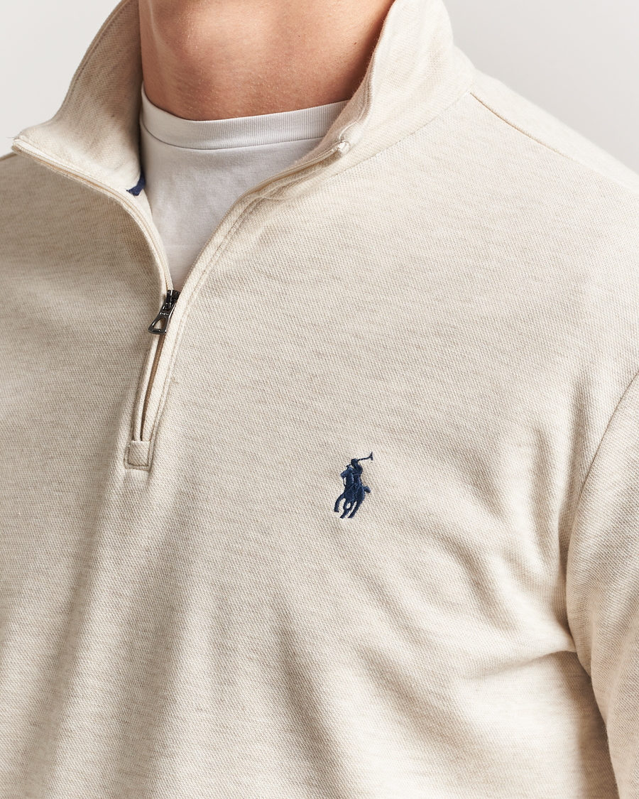 Herre | Gensere | Polo Ralph Lauren | Cotton/Nylon Half Zip Chalk Heather