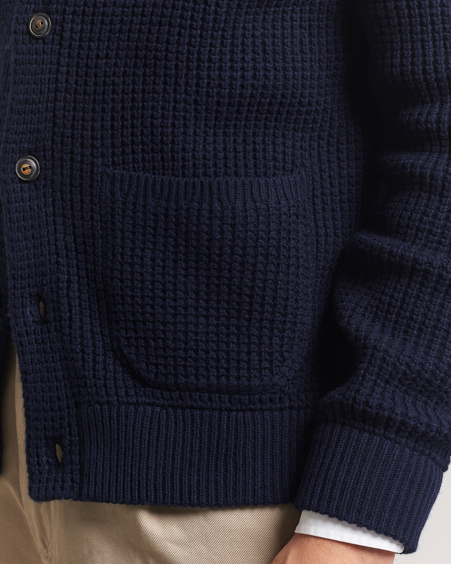 Herre | Gensere | Polo Ralph Lauren | Cotton/Wool Button Cardigan Hunter Navy