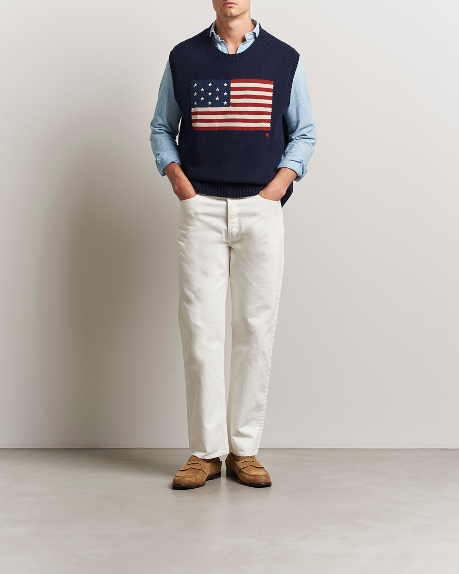 Herre | Gensere | Polo Ralph Lauren | US Flag Cotton/Wool Vest Hunter Navy