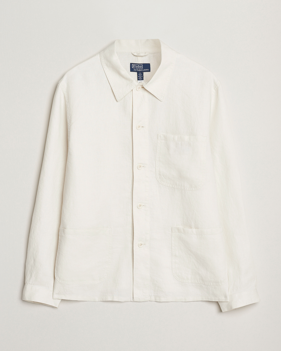 Herre | Jakker | Polo Ralph Lauren | Chore Linen Shirt Jacket Antique Cream