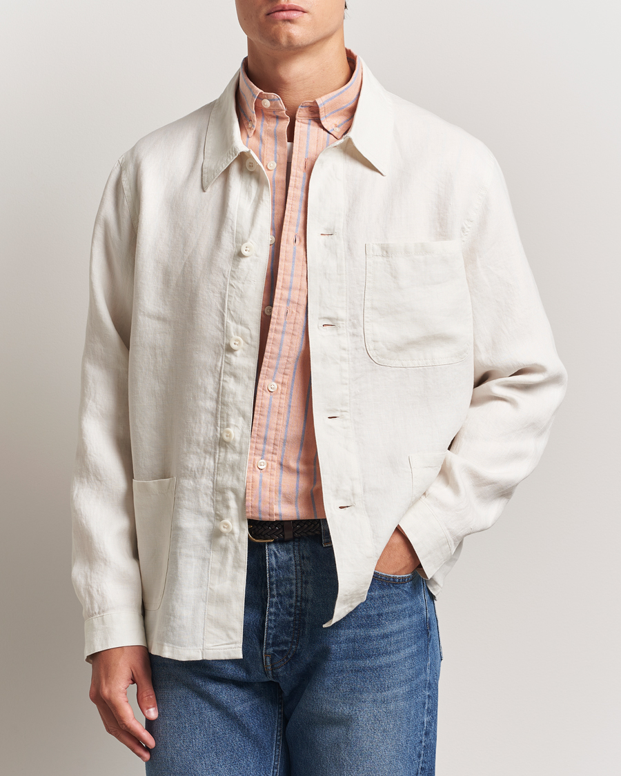 Herre | Jakker | Polo Ralph Lauren | Chore Linen Shirt Jacket Antique Cream