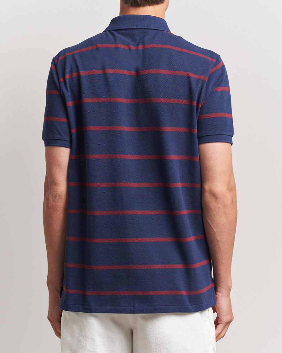 Herre | Pikéer | Polo Ralph Lauren | Custom Slim Fit Bear Striped Polo Navy/Heritage Bear
