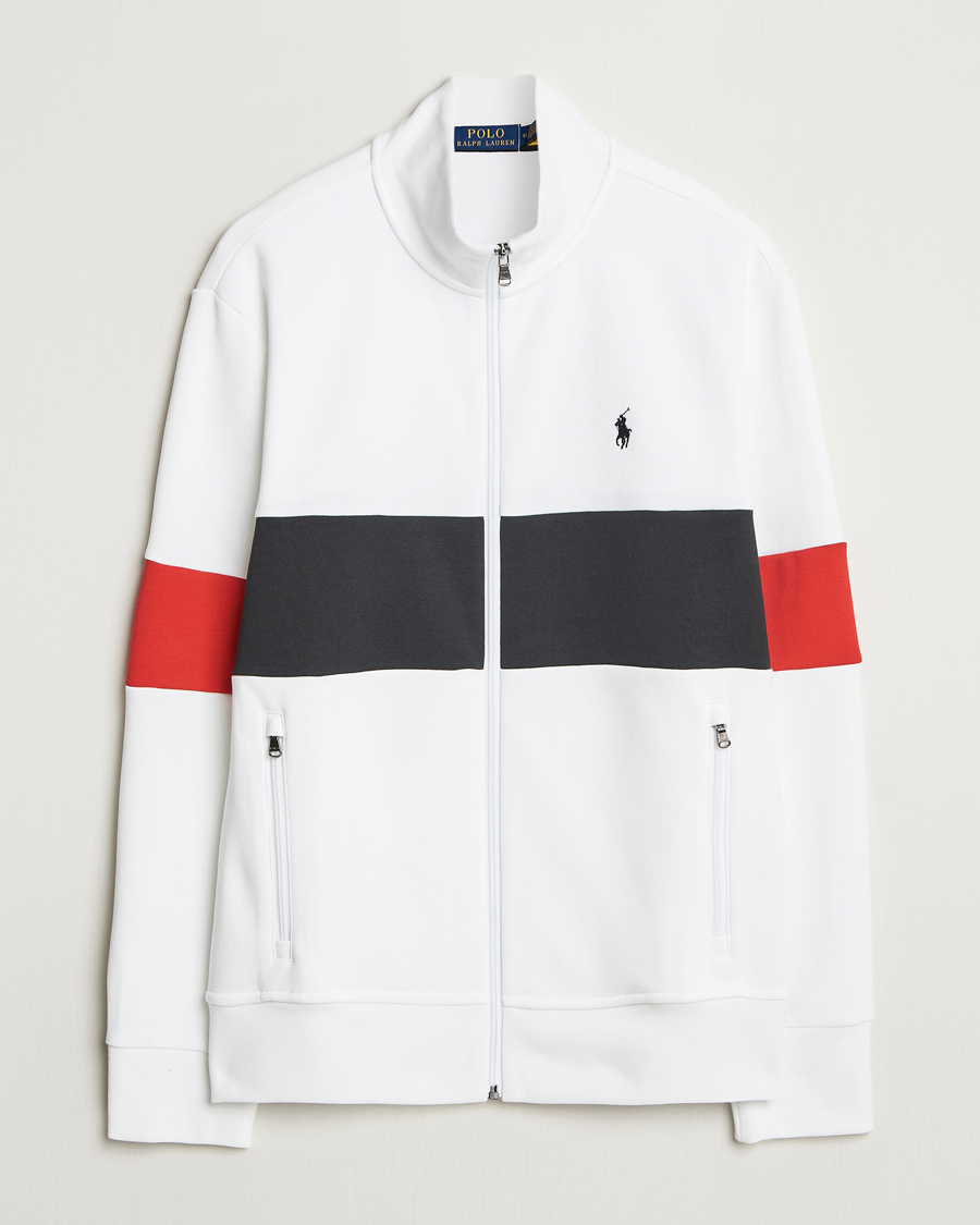 Herre | Gensere | Polo Ralph Lauren | Striped Track Jacket Ceramic White/Multi
