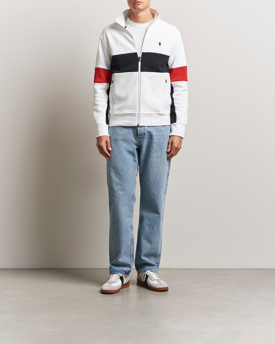 Herre | Gensere | Polo Ralph Lauren | Striped Track Jacket Ceramic White/Multi