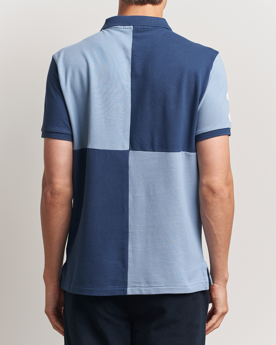 Herre | Pikéer | Polo Ralph Lauren | Custom Slim Check Polo Rustic Navy/Channel Blue