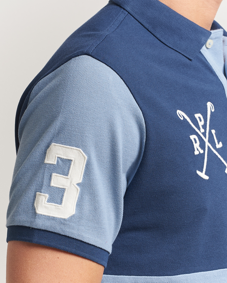 Herre | Pikéer | Polo Ralph Lauren | Custom Slim Check Polo Rustic Navy/Channel Blue