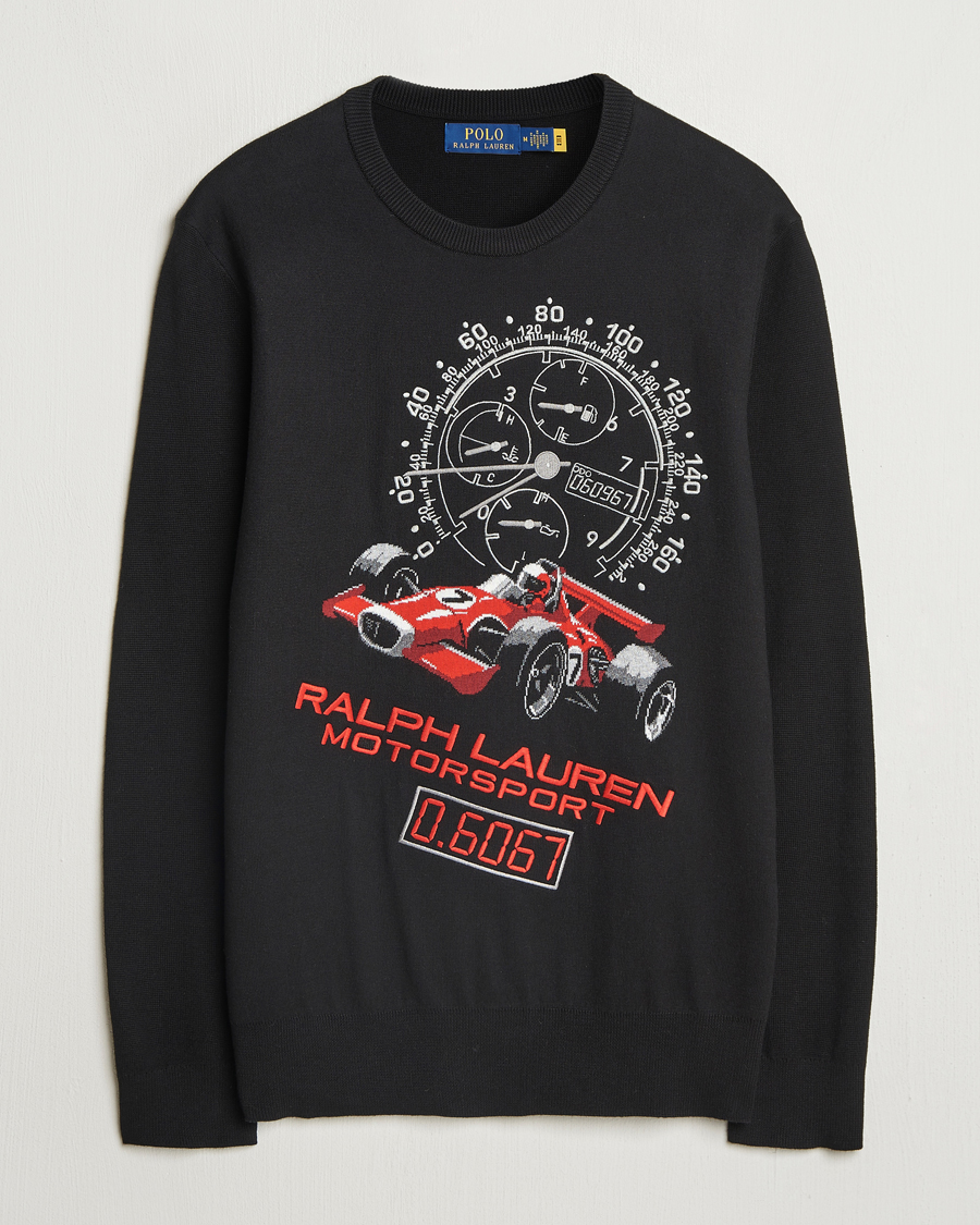 Herre | Gensere | Polo Ralph Lauren | RL Motorsport Knitted Sweater Black Combo
