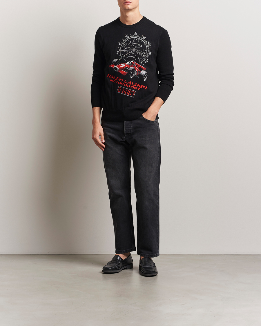 Herre | Gensere | Polo Ralph Lauren | RL Motorsport Knitted Sweater Black Combo