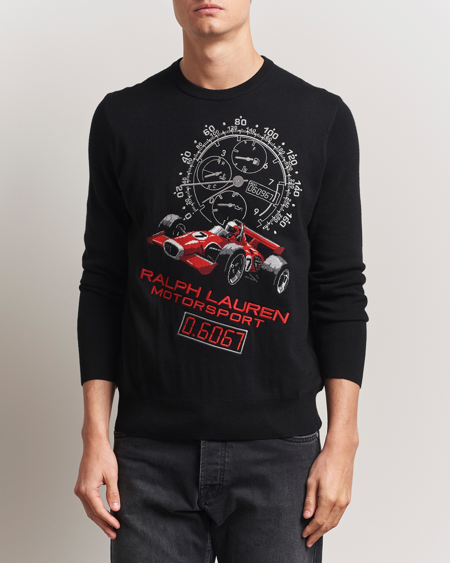 Herre | Gensere | Polo Ralph Lauren | RL Motorsport Knitted Sweater Black Combo