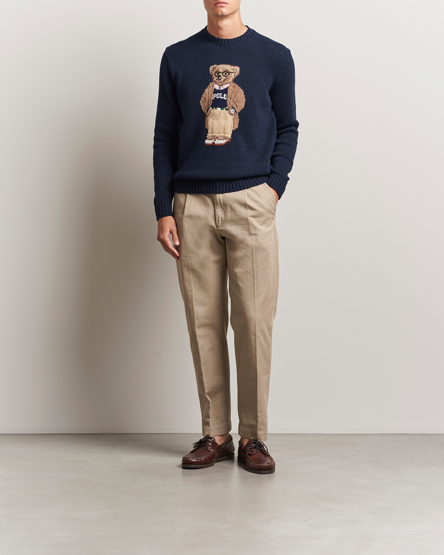 Herre | Gensere | Polo Ralph Lauren | Linen/Cotton Bear Pullover Bear Navy