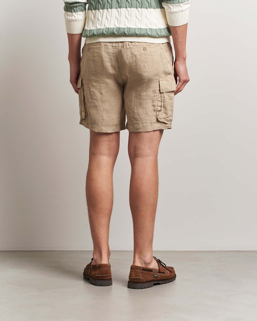 Herre | Shorts | GANT | Regular Fit Linen Cargo Shorts Concrete Beige