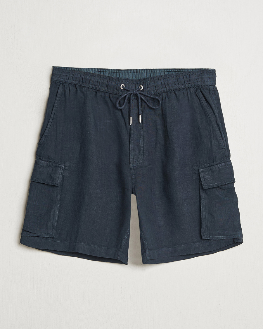 Herre | Shorts | GANT | Regular Fit Linen Cargo Shorts Darkened Navy
