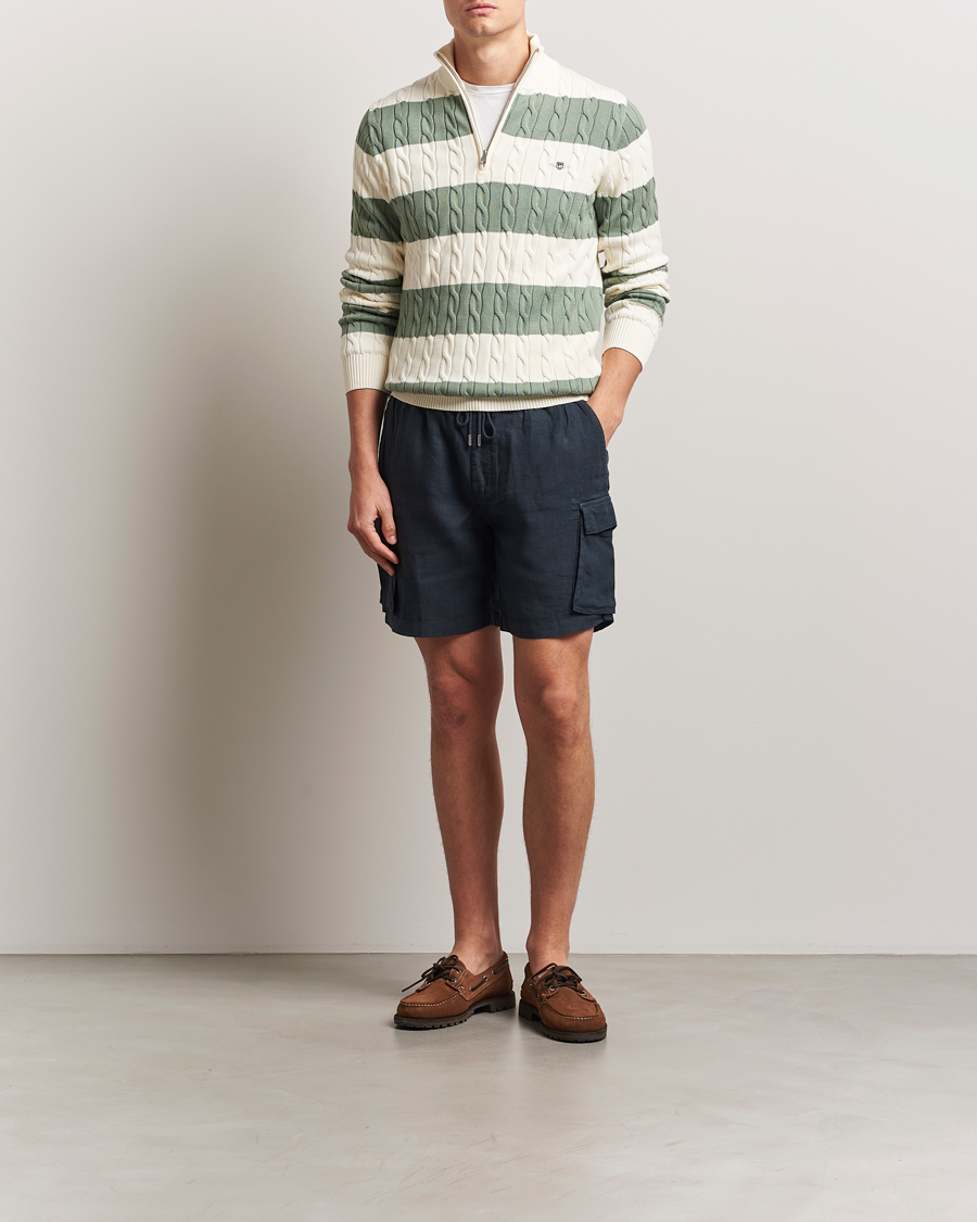 Herre | Shorts | GANT | Regular Fit Linen Cargo Shorts Darkened Navy