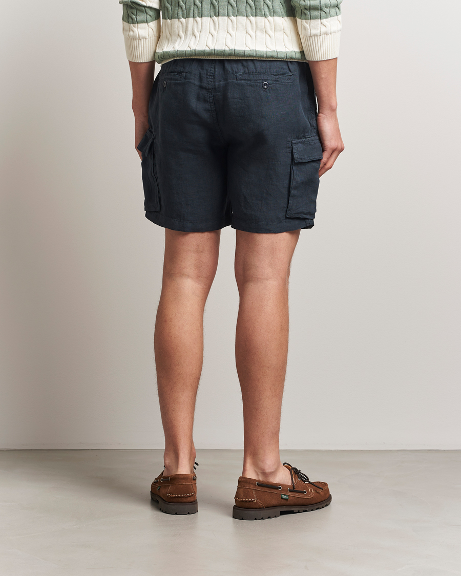 Herre | Shorts | GANT | Regular Fit Linen Cargo Shorts Darkened Navy