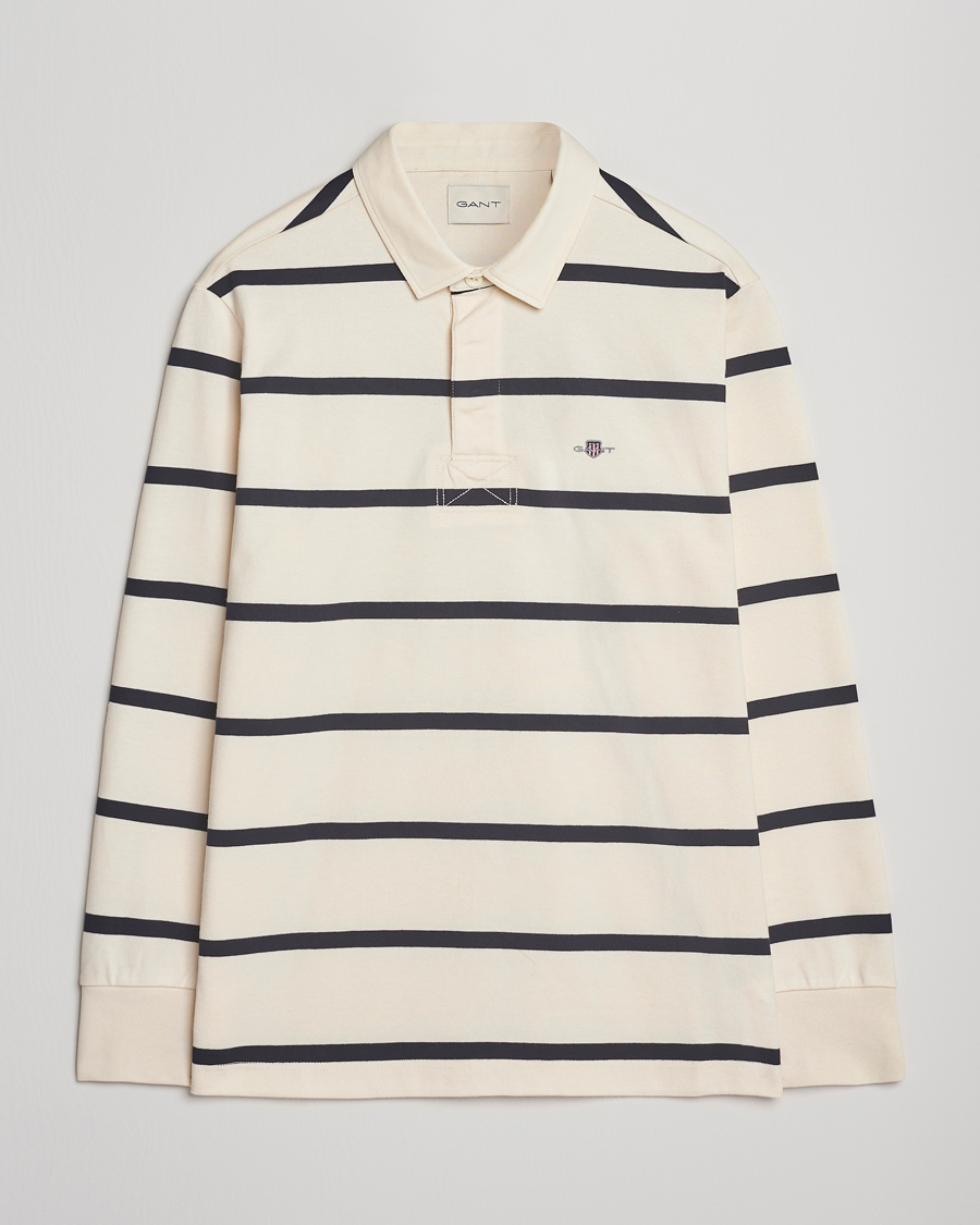 Herre | Gensere | GANT | Thin Stripe Heavy Rugger Cream