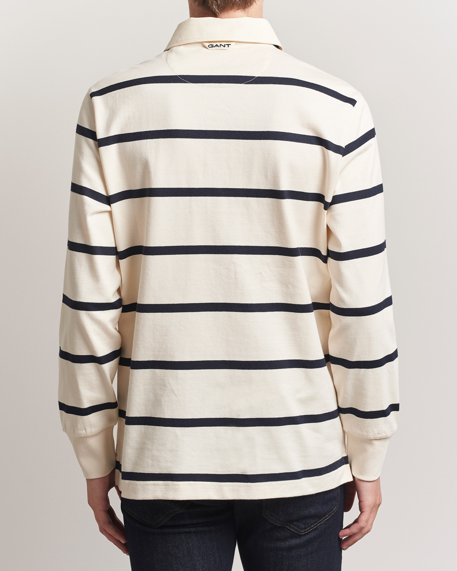 Herre | Gensere | GANT | Thin Stripe Heavy Rugger Cream