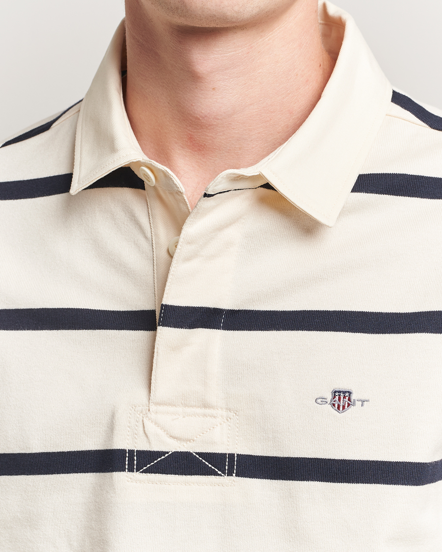 Herre | Gensere | GANT | Thin Stripe Heavy Rugger Cream
