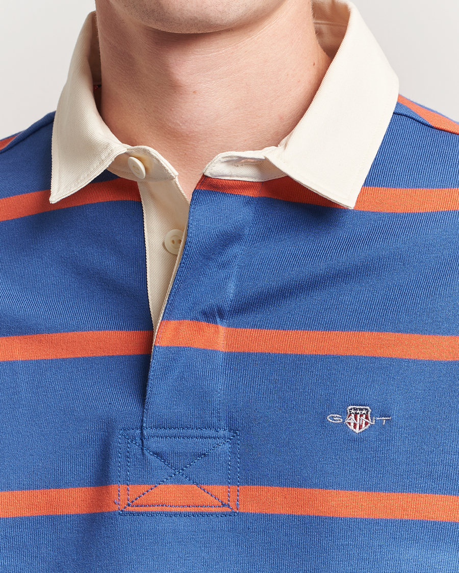 Herre | Gensere | GANT | Thin Stripe Heavy Rugger Rich Blue