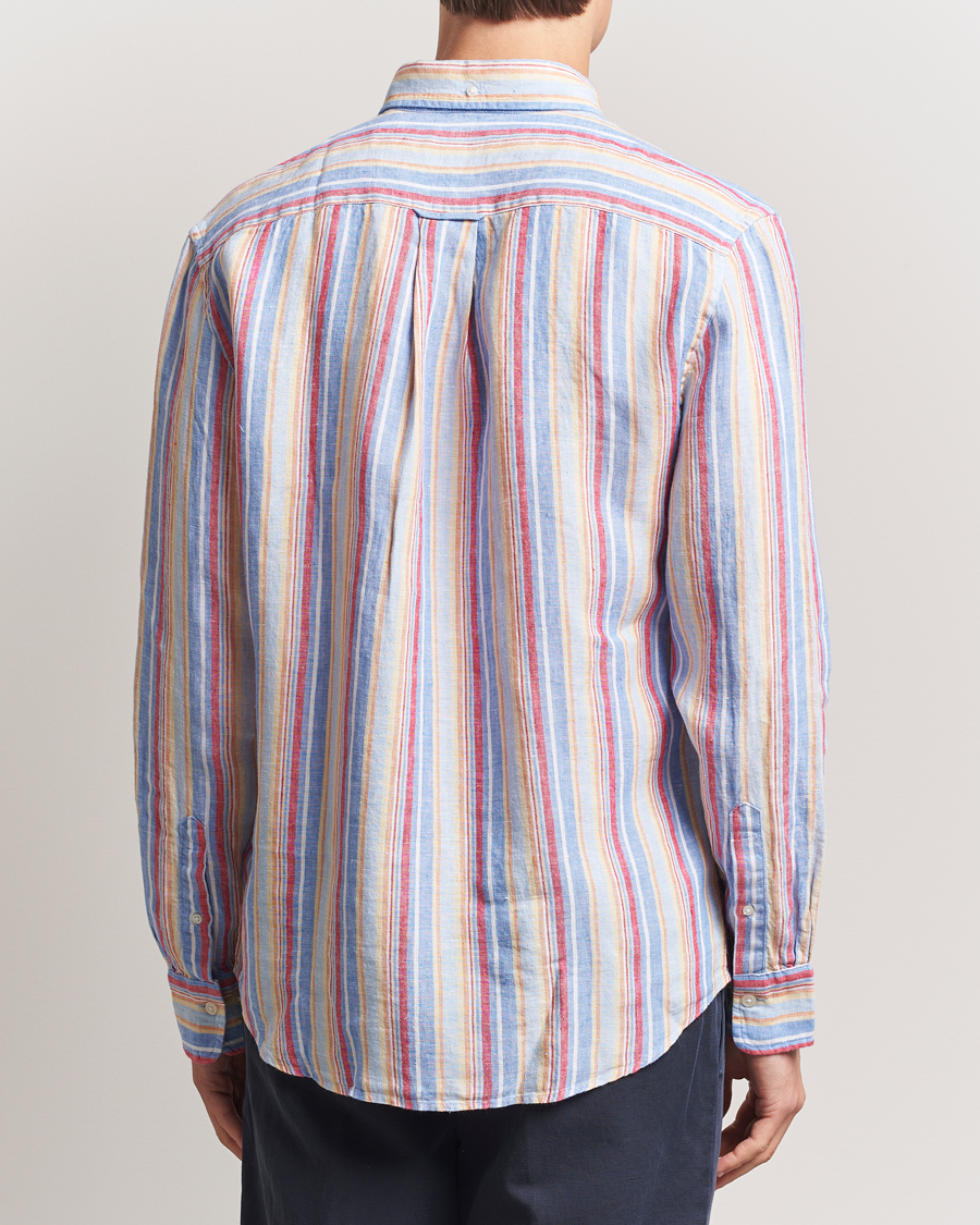 Herre | Skjorter | GANT | Regular Fit Linen Striped Shirt Multi