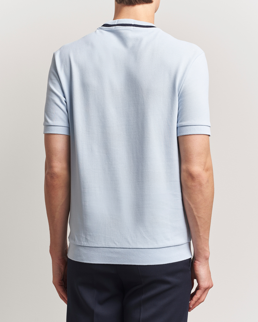 Herre | T-Shirts | Fred Perry | Pique Crew Neck T-Shirt Light Smoke