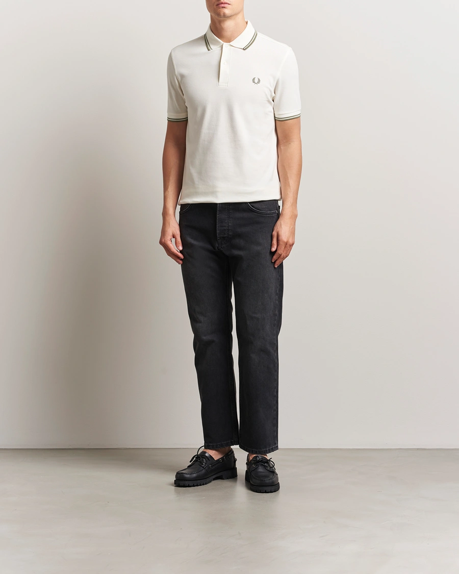 Herre | Pikéer | Fred Perry | Twin Tipped Polo Shirt Light Ecru