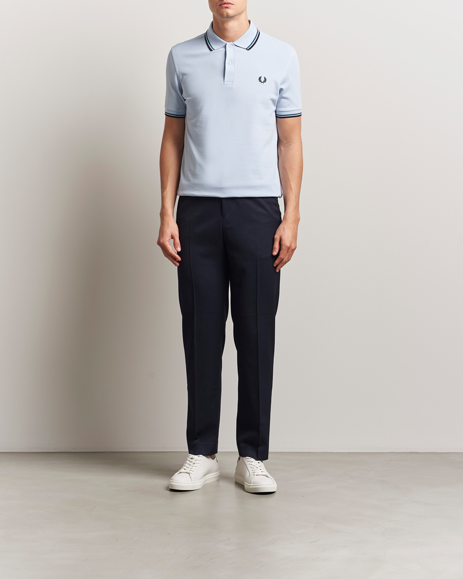 Herre | Pikéer | Fred Perry | Twin Tipped Polo Shirt Light Smoke