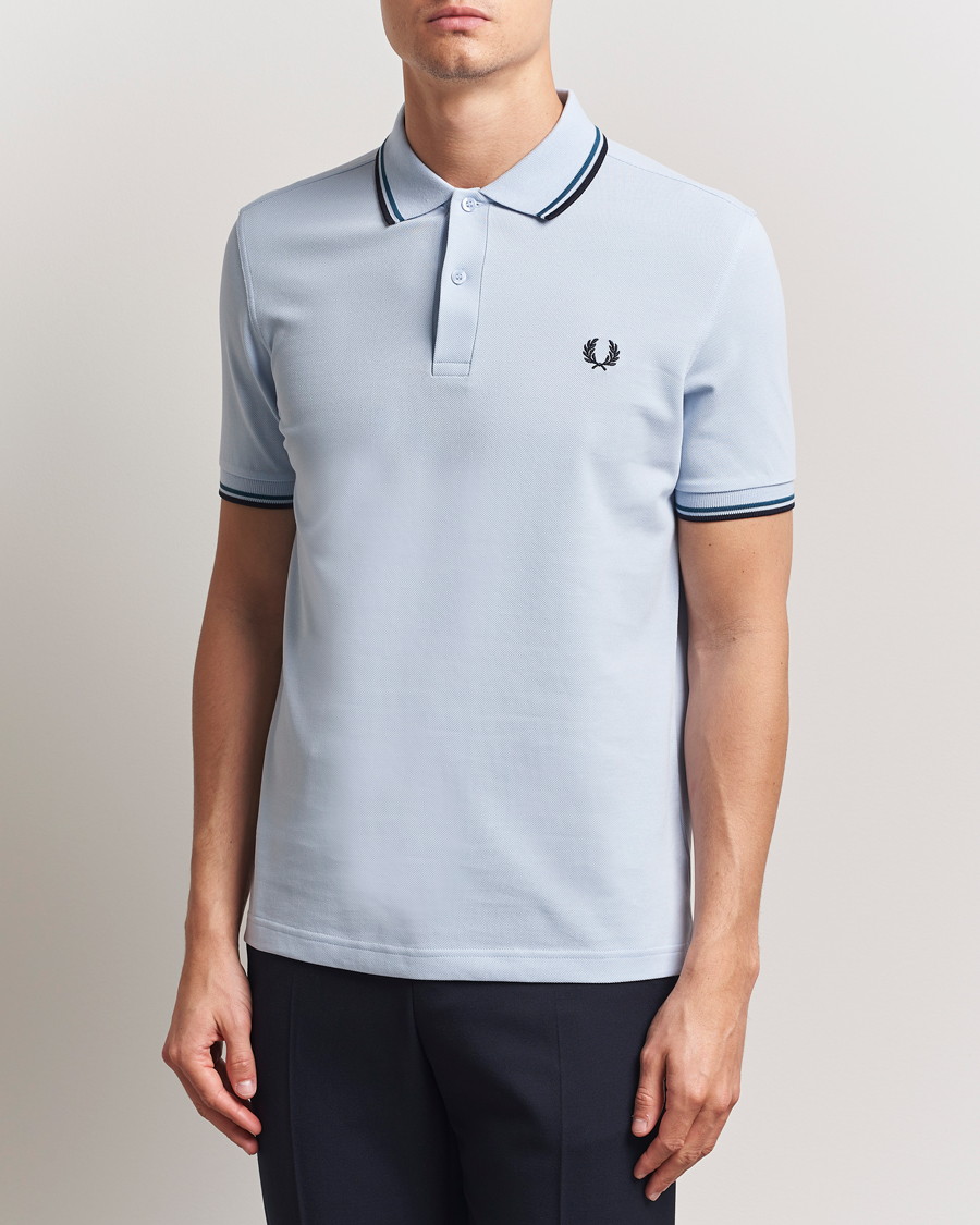 Herre | Pikéer | Fred Perry | Twin Tipped Polo Shirt Light Smoke
