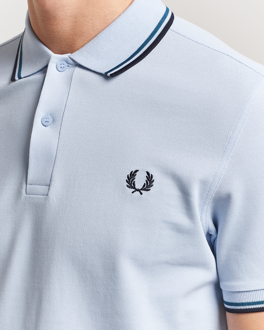 Herre | Pikéer | Fred Perry | Twin Tipped Polo Shirt Light Smoke