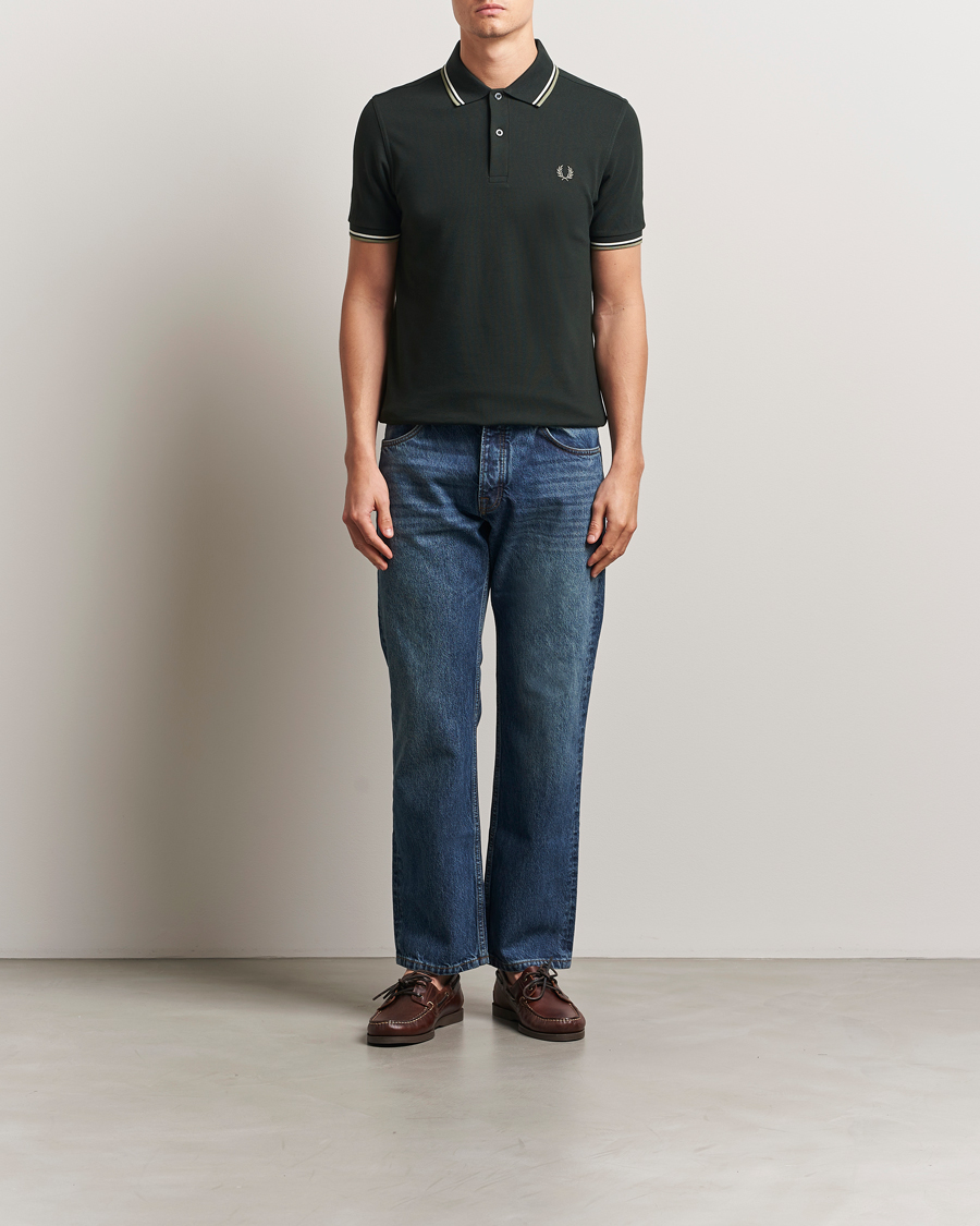 Herre | Pikéer | Fred Perry | Twin Tipped Polo Shirt Night Green