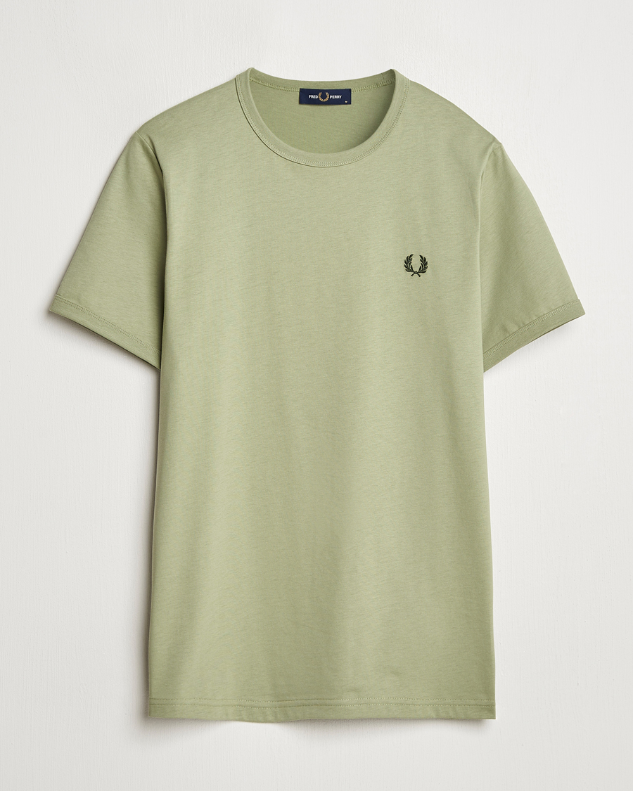 Herre | T-Shirts | Fred Perry | Ringer T-Shirt Olive Mint