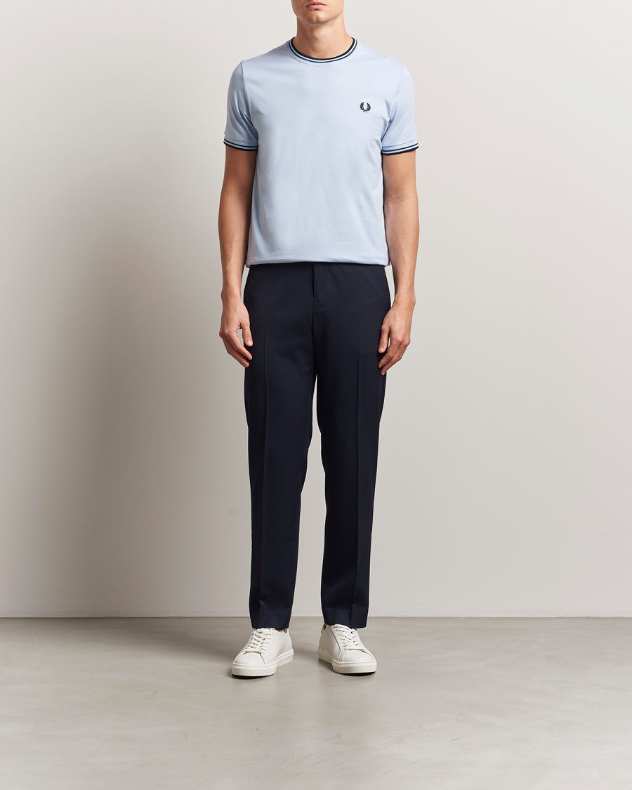 Herre | T-Shirts | Fred Perry | Twin Tipped T-Shirt Light Smoke