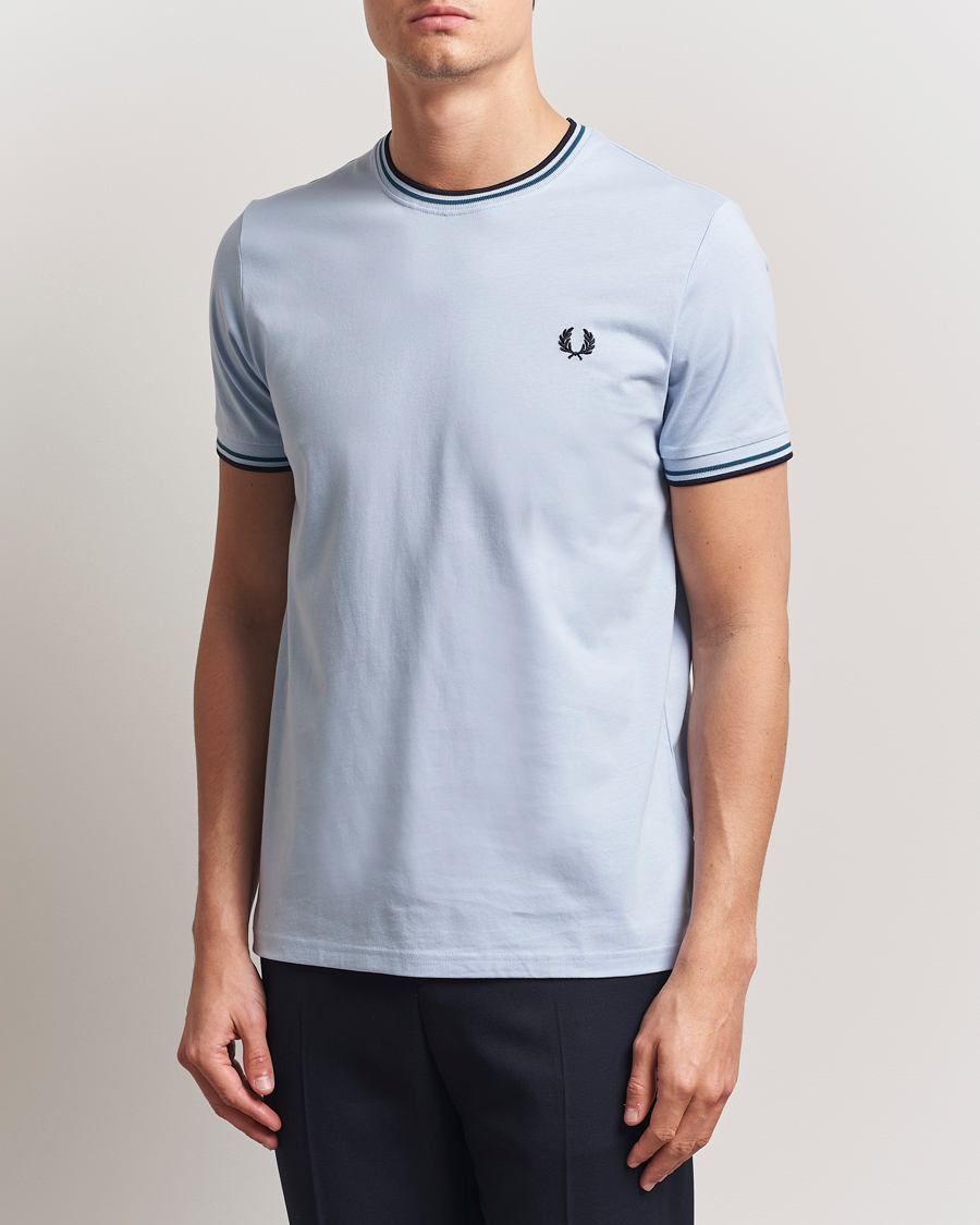 Herre | T-Shirts | Fred Perry | Twin Tipped T-Shirt Light Smoke