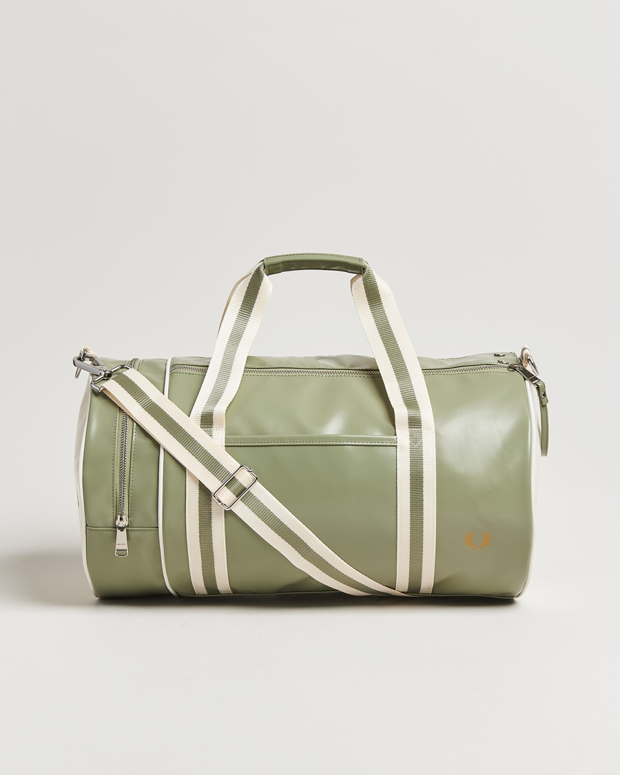 Herre | Vesker | Fred Perry | Classic Barrel Bag Olive Mint/White
