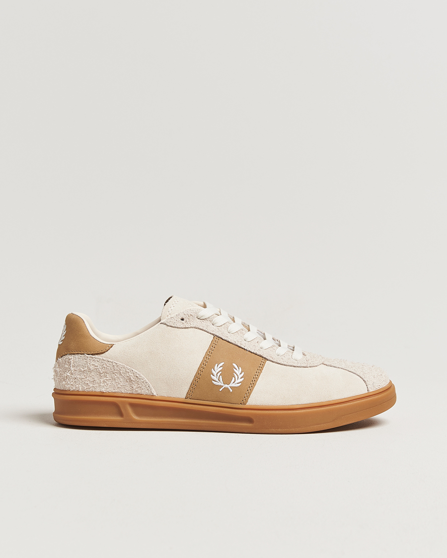 Herre | Sneakers | Fred Perry | B4 Suede Sneaker Ecru/Snow White