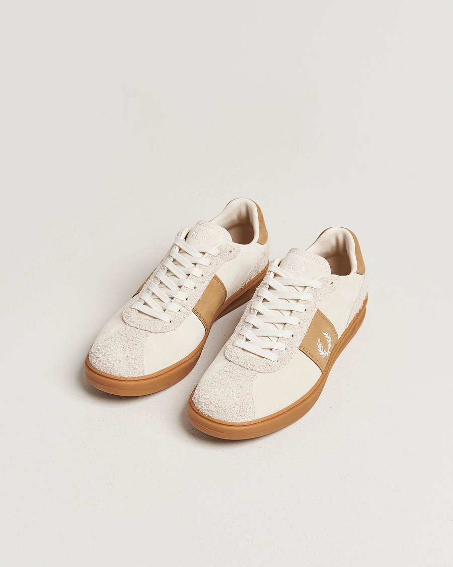 Herre | Sneakers | Fred Perry | B4 Suede Sneaker Ecru/Snow White