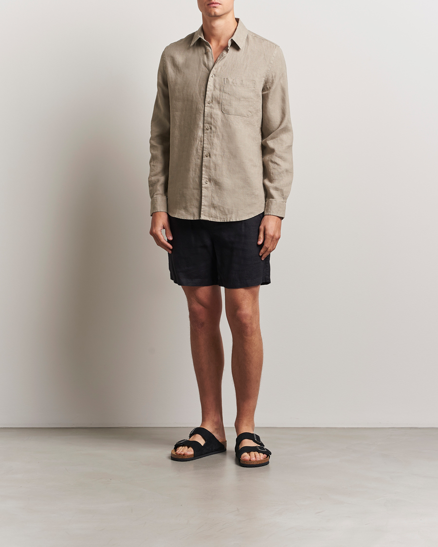 Herre | Skjorter | Samsøe Samsøe | Liam Linen Shirt Greige