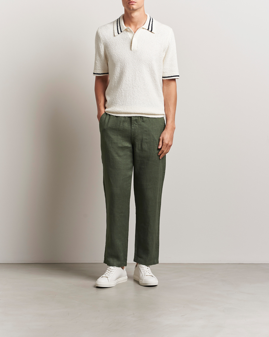 Herre | Bukser | Samsøe Samsøe | Jabari Linen Drawstring Trousers Climbing Ivy
