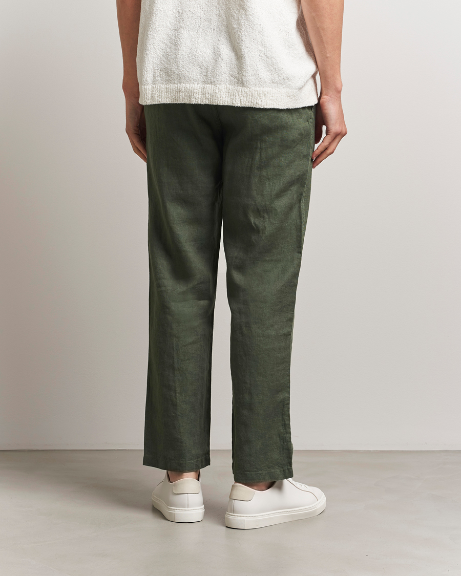 Herre | Bukser | Samsøe Samsøe | Jabari Linen Drawstring Trousers Climbing Ivy