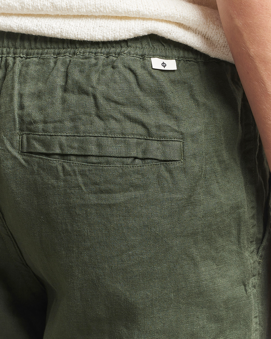 Herre | Bukser | Samsøe Samsøe | Jabari Linen Drawstring Trousers Climbing Ivy