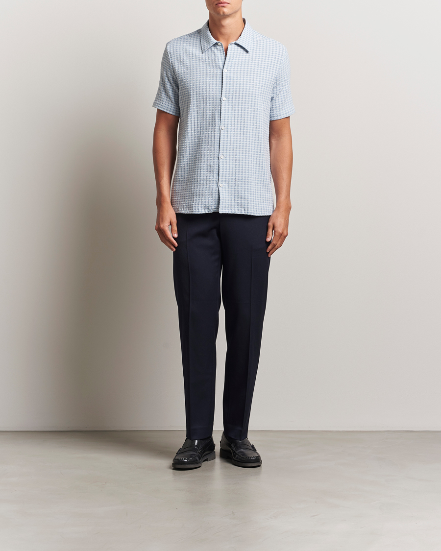 Herre | Skjorter | Samsøe Samsøe | Avan Structured Short Sleeve Shirt Gray Dawn