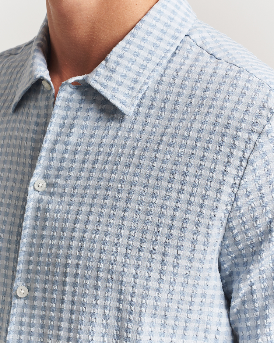 Herre | Skjorter | Samsøe Samsøe | Avan Structured Short Sleeve Shirt Gray Dawn