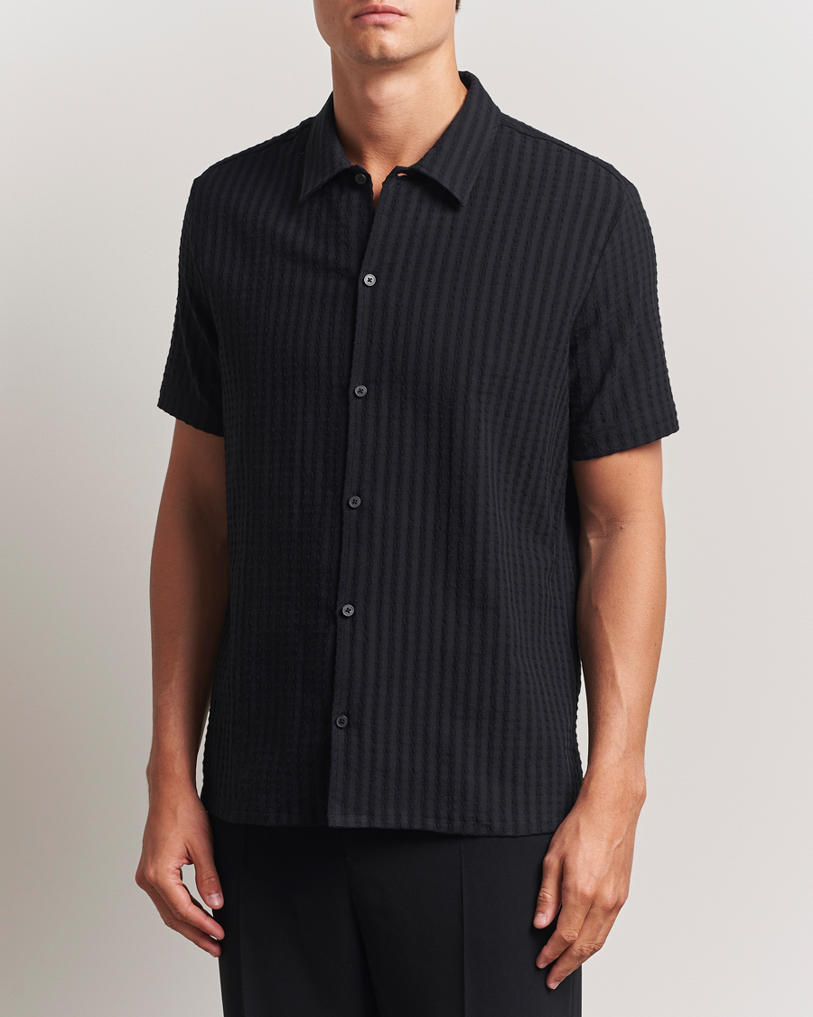 Herre | Skjorter | Samsøe Samsøe | Avan Structured Short Sleeve Shirt Black