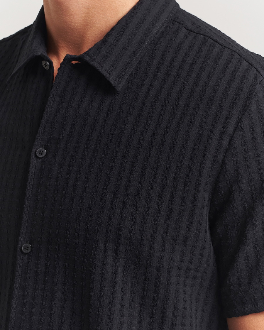 Herre | Skjorter | Samsøe Samsøe | Avan Structured Short Sleeve Shirt Black
