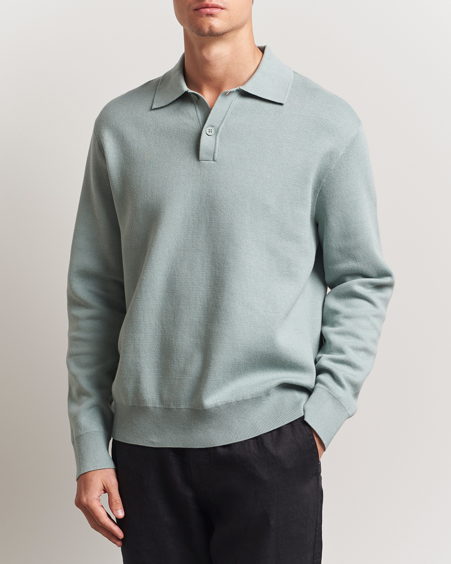 Herre | Gensere | Samsøe Samsøe | Nino Knitted Polo Abyss Green