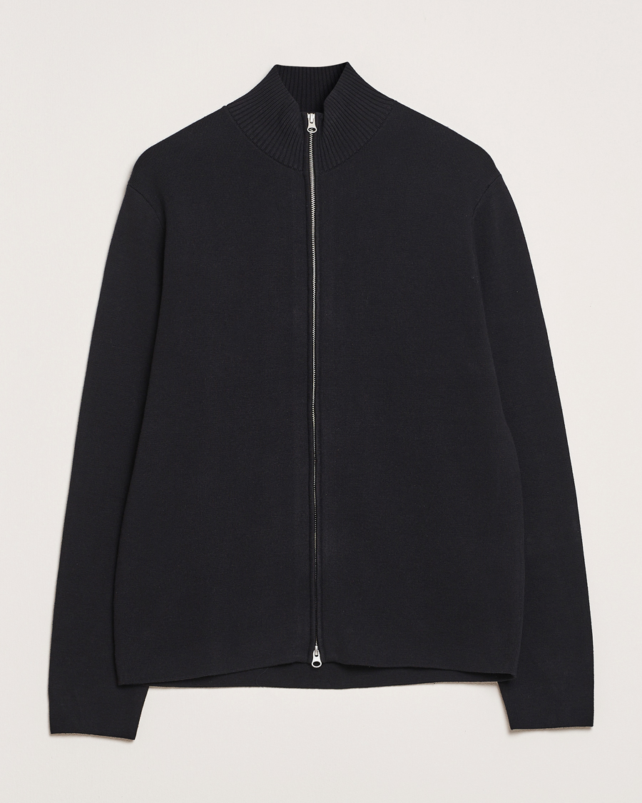 Herre | Gensere | Samsøe Samsøe | Niklas Full Zip Sweater Black