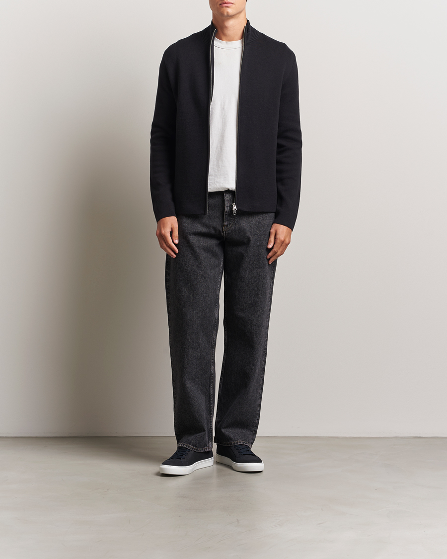 Herre | Gensere | Samsøe Samsøe | Niklas Full Zip Sweater Black